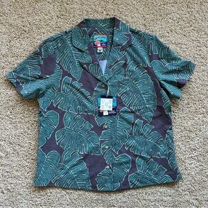 Men’s Reyn Spooner Joe Kealoha Banana Leaf Aloha Shirt‎ Green Size M